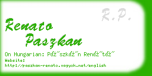 renato paszkan business card